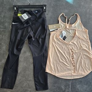 Nike Adidas Womens Workout Outfit Leggings Tank Top Activewear Set Size XS